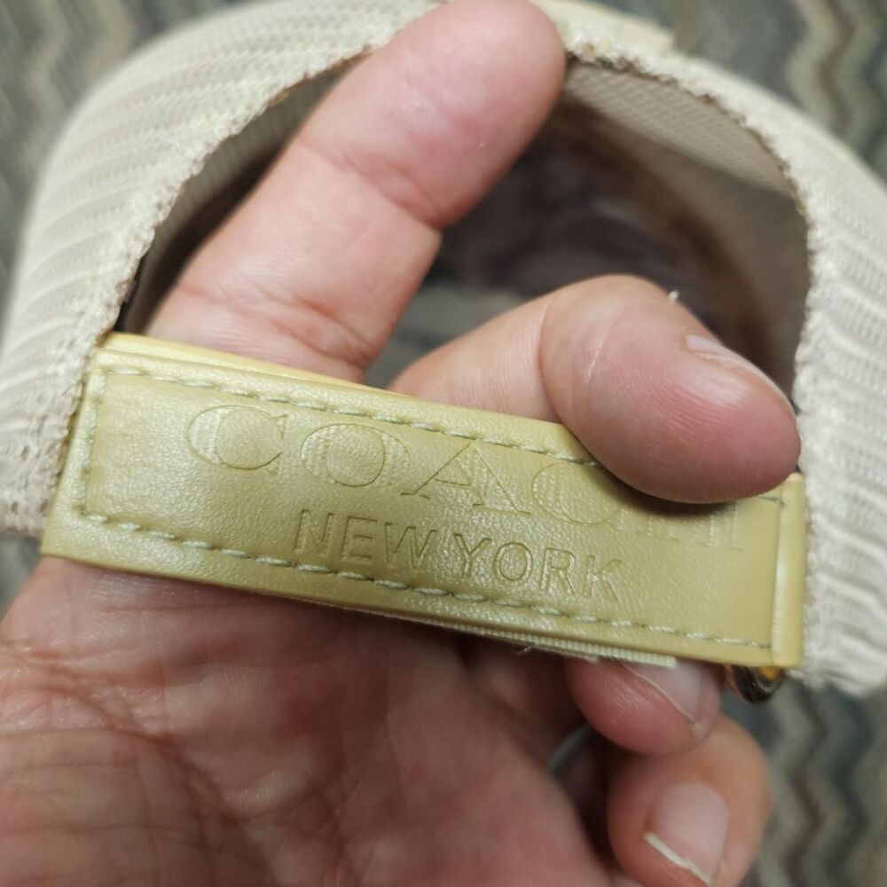 Coach Men's Tan and Cream Hat - Picture 5 of 8